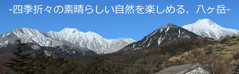 四季折々の素晴らしい自然を楽しめる、八ヶ岳